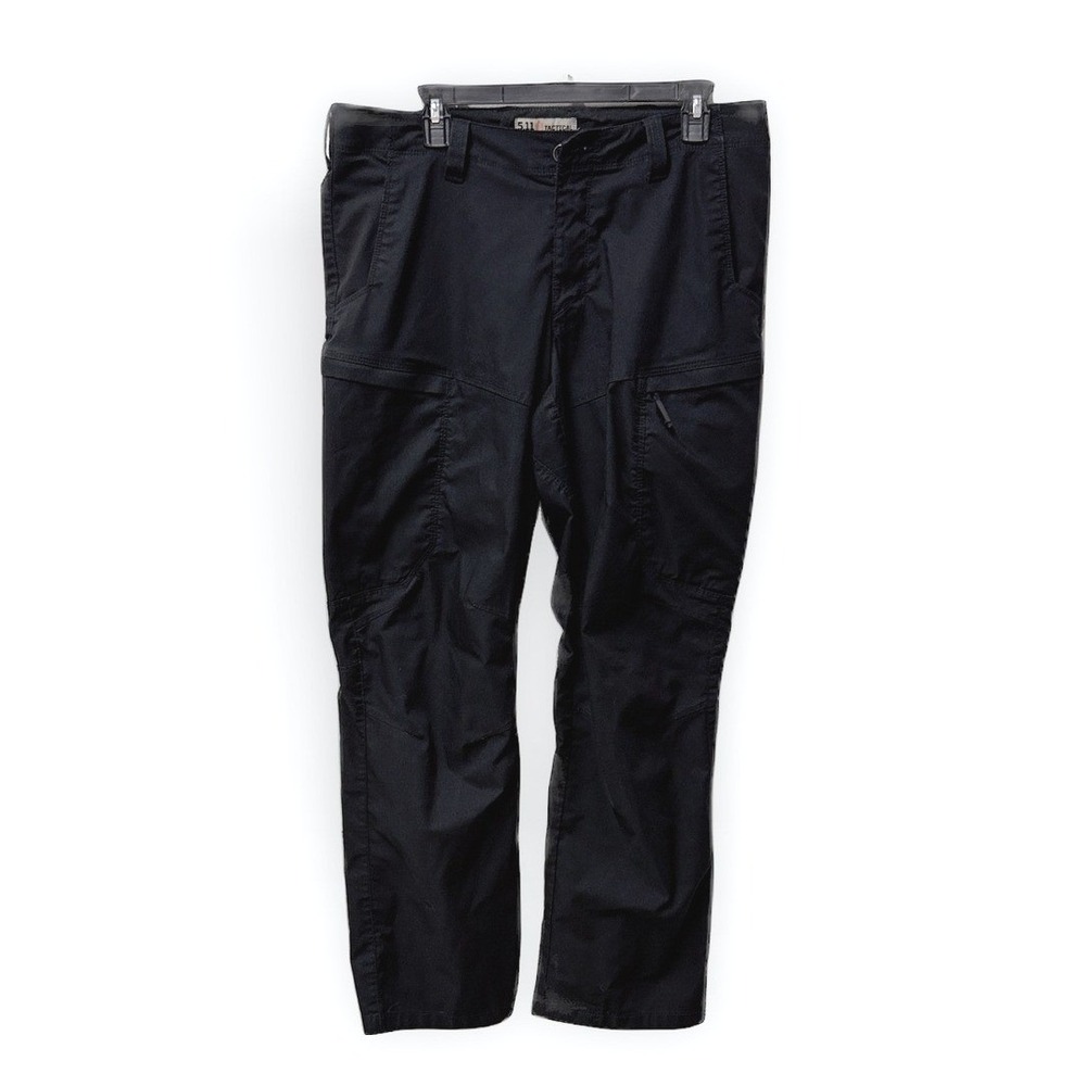 5.11 Tactical Mens Black Cargo Pants 36x32 Straight Leg Outdoor Work Trousers